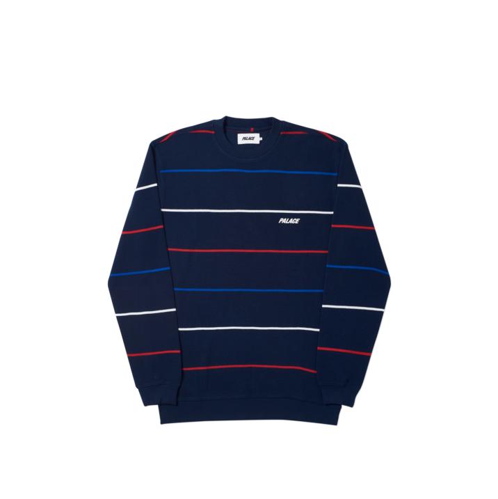 Thumbnail WAFFLER STRIPE CREW NAVY one color