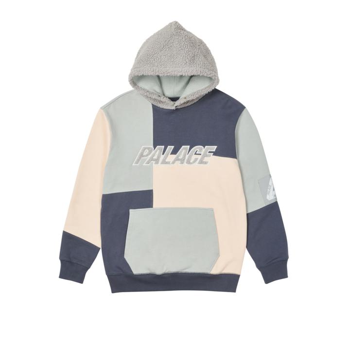 Thumbnail FLEECED HOOD BLUE / PEACH one color