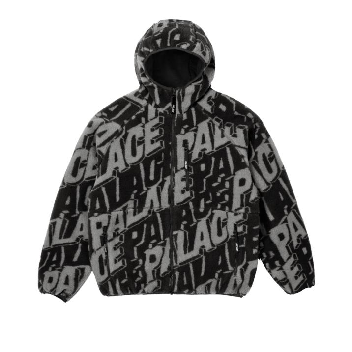 Thumbnail JACQUARD FLEECE HOODED JACKET BLACK one color