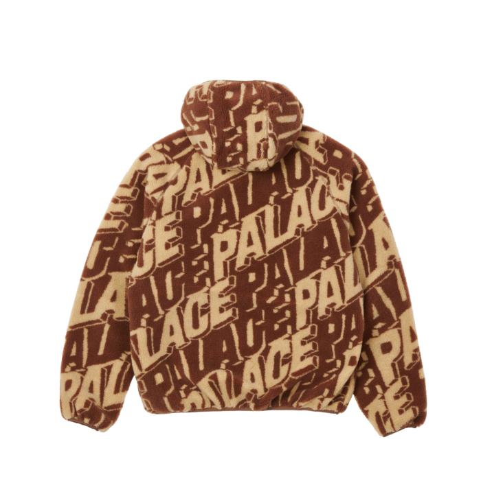 Thumbnail JACQUARD FLEECE HOODED JACKET TAN / BROWN one color