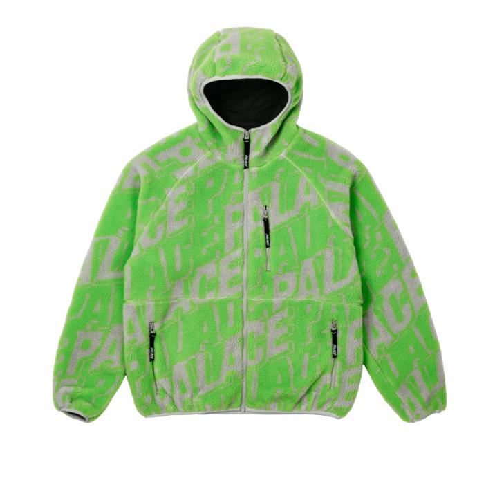 Thumbnail JACQUARD FLEECE HOODED JACKET GREY / GREEN one color