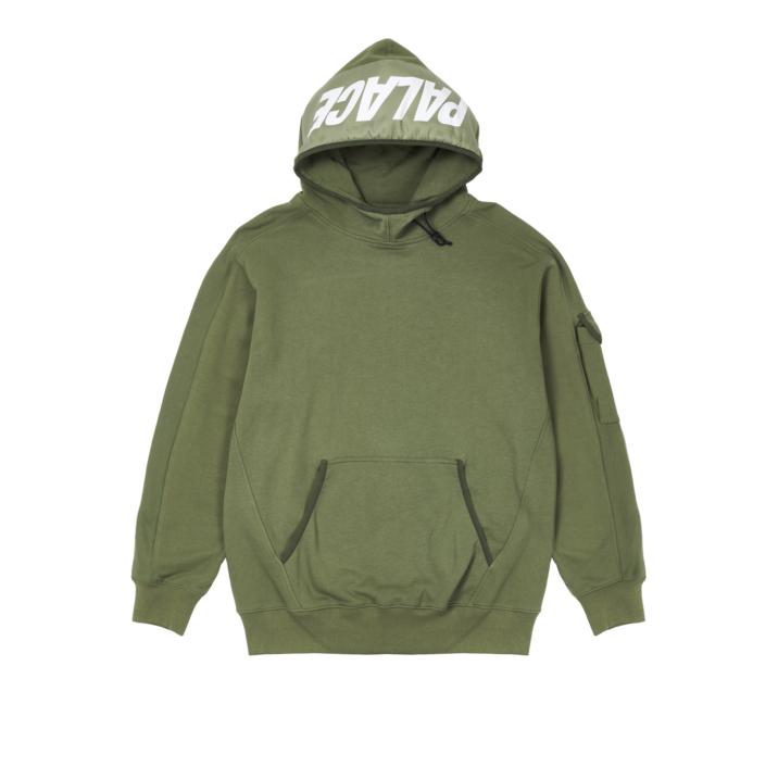 Thumbnail GIANT WOVEN LABEL HOOD OLIVE one color