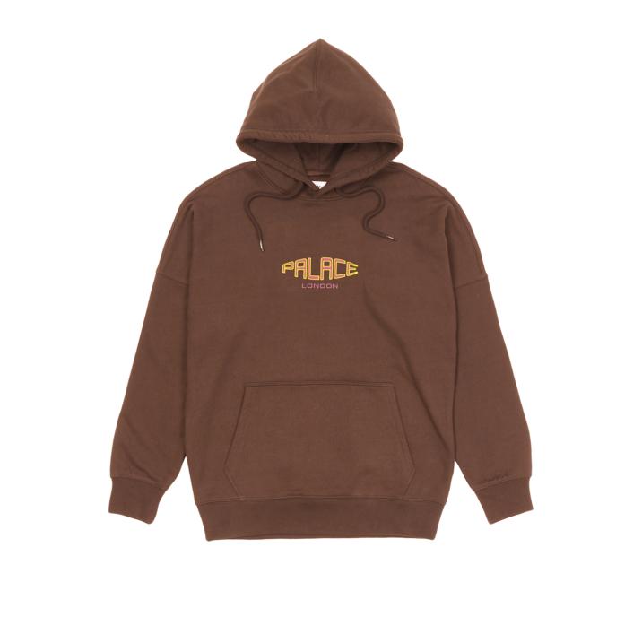 Thumbnail SPACED LOGO DROP SHOULDER HOOD BROWN one color