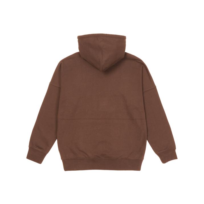 Thumbnail SPACED LOGO DROP SHOULDER HOOD BROWN one color