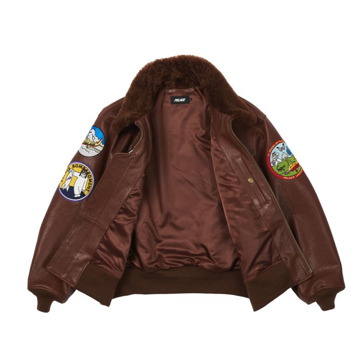 Thumbnail LEATHER FLIGHT JACKET  BROWN one color