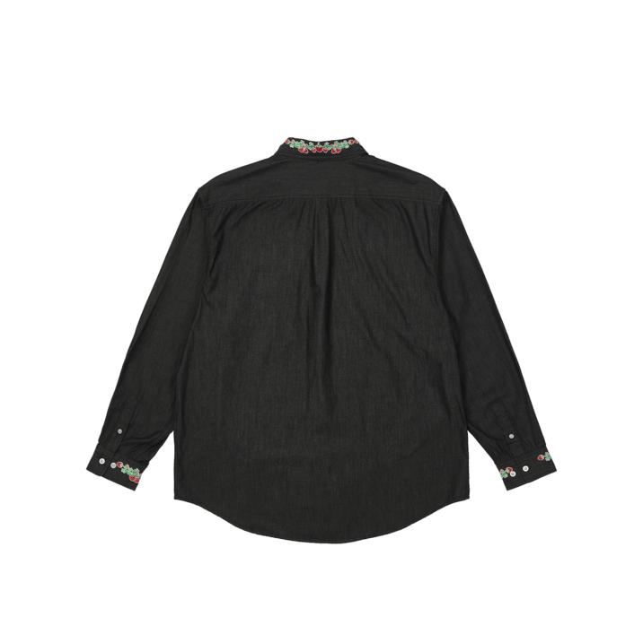 Strawberry Embroidery Denim Shirt Black - Spring 2022 - Palace