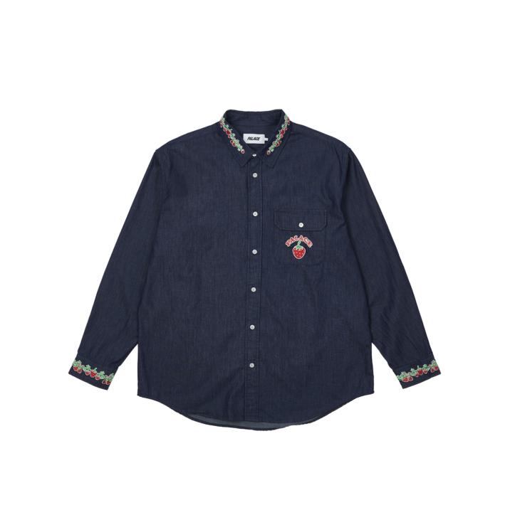 Thumbnail STRAWBERRY EMBROIDERY DENIM SHIRT INDIGO one color