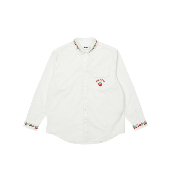 Thumbnail STRAWBERRY EMBROIDERY DENIM SHIRT WHITE one color