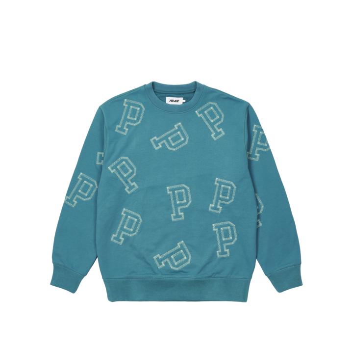 Thumbnail MULTI P FLATLOCK CREW TEAL one color