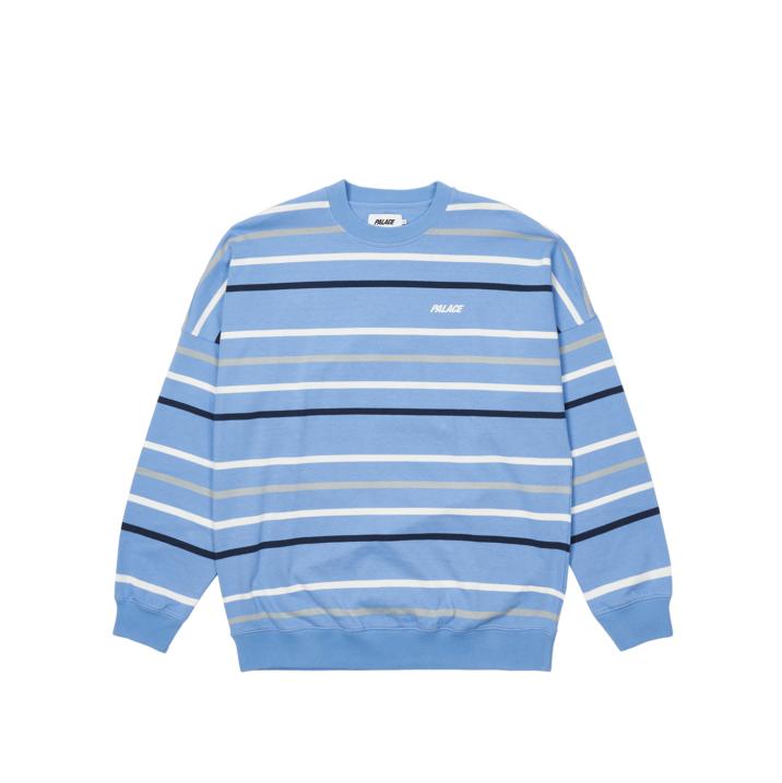 Thumbnail STRIPE DROP SHOULDER CREW BLUE one color