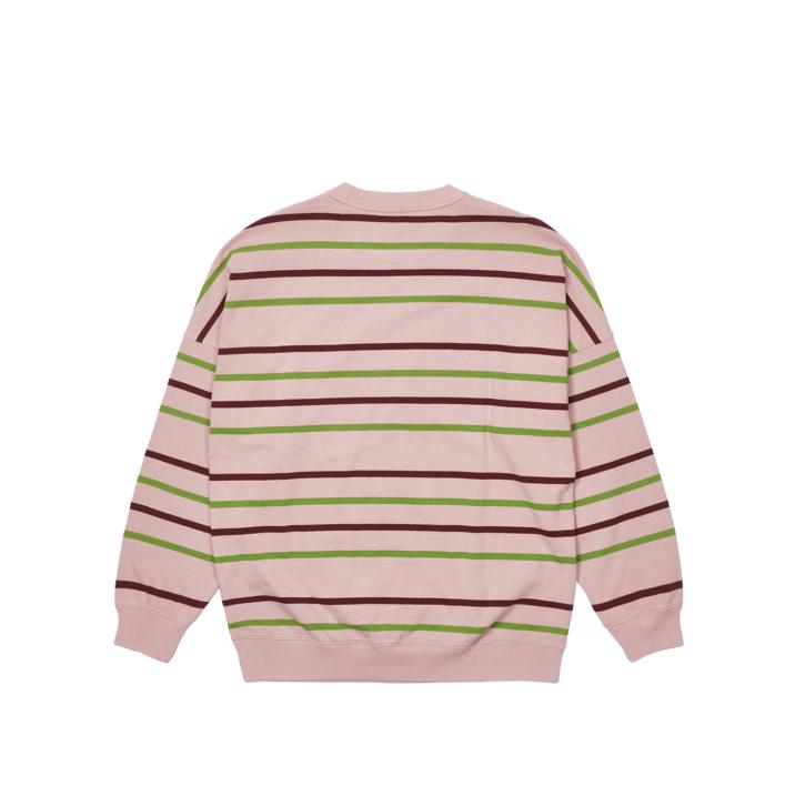 Thumbnail STRIPE DROP SHOULDER CREW PINK one color