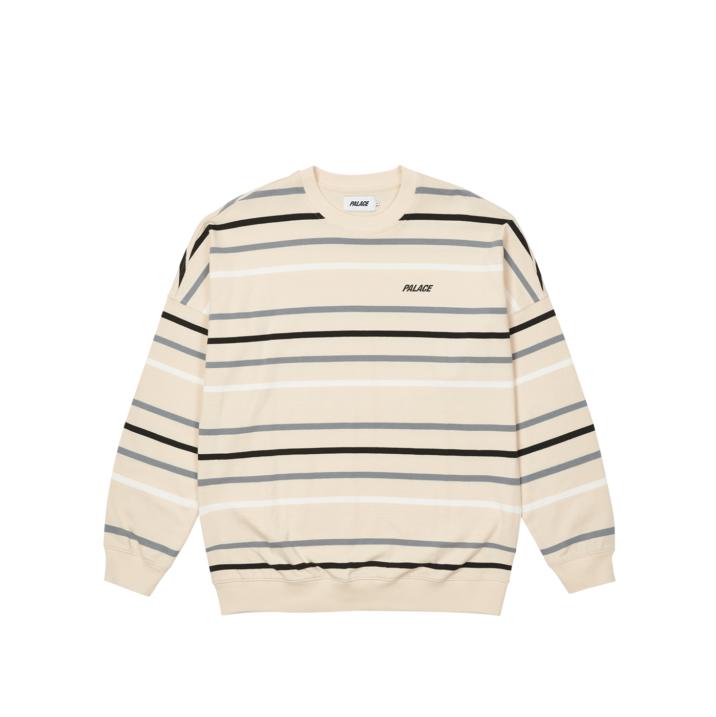 Thumbnail STRIPE DROP SHOULDER CREW STONE one color