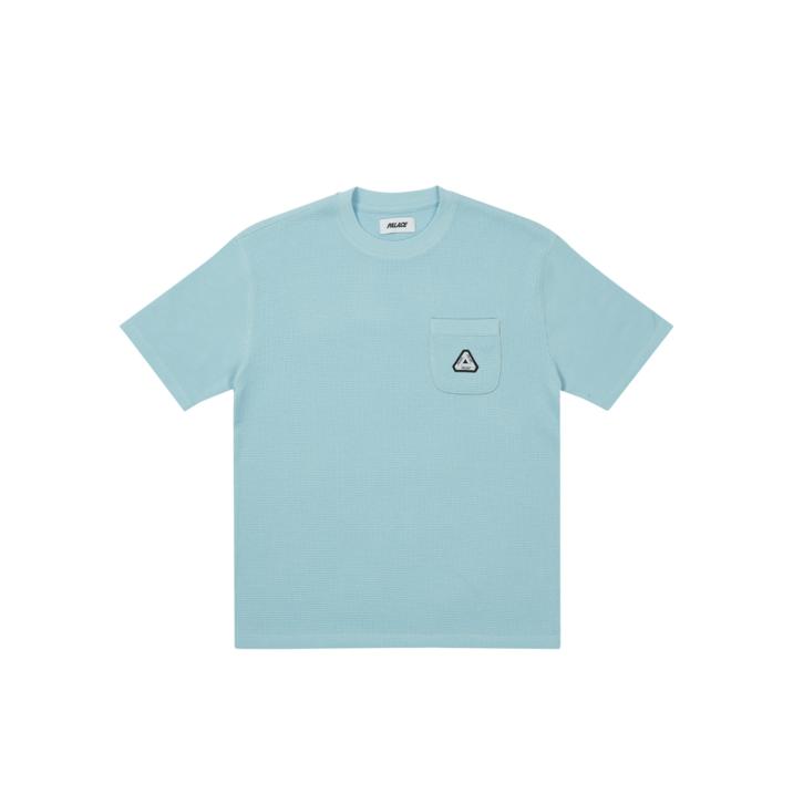 Thumbnail WAFFLE OVERLOCK T-SHIRT LIGHT BLUE one color