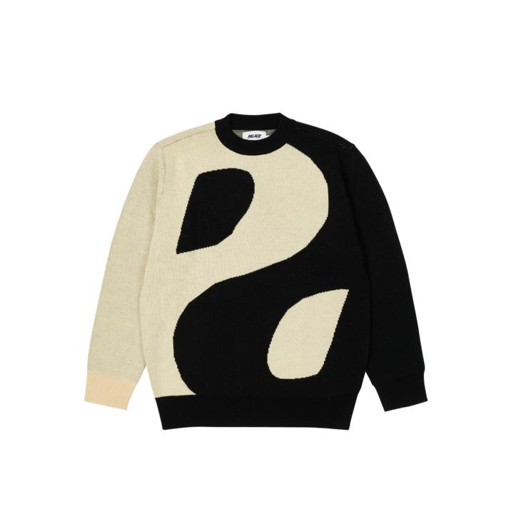 Thumbnail YIN YANG KNIT CREAM / BLACK one color