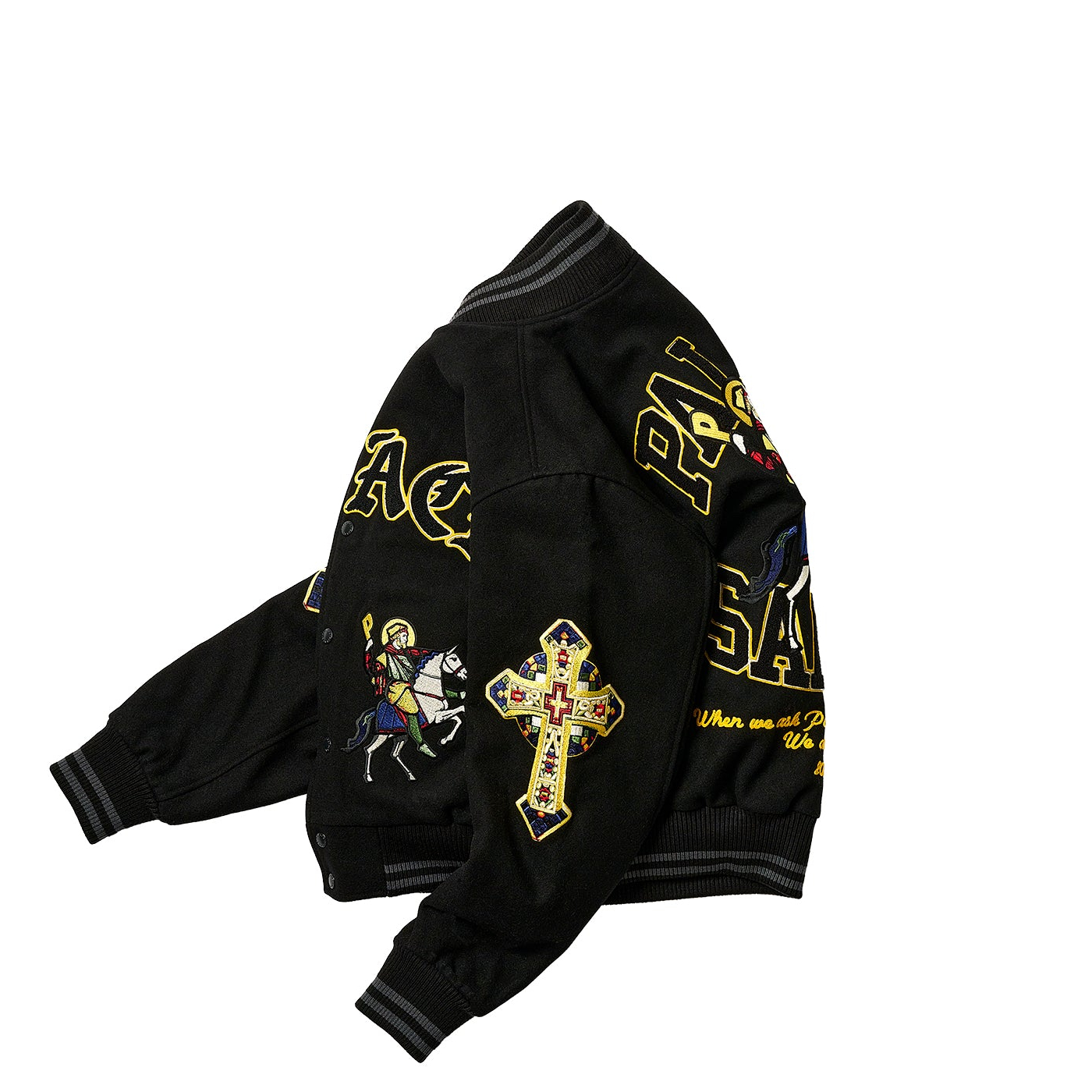 Thumbnail PALACE SAINTS VARSITY JACKET BLACK one color