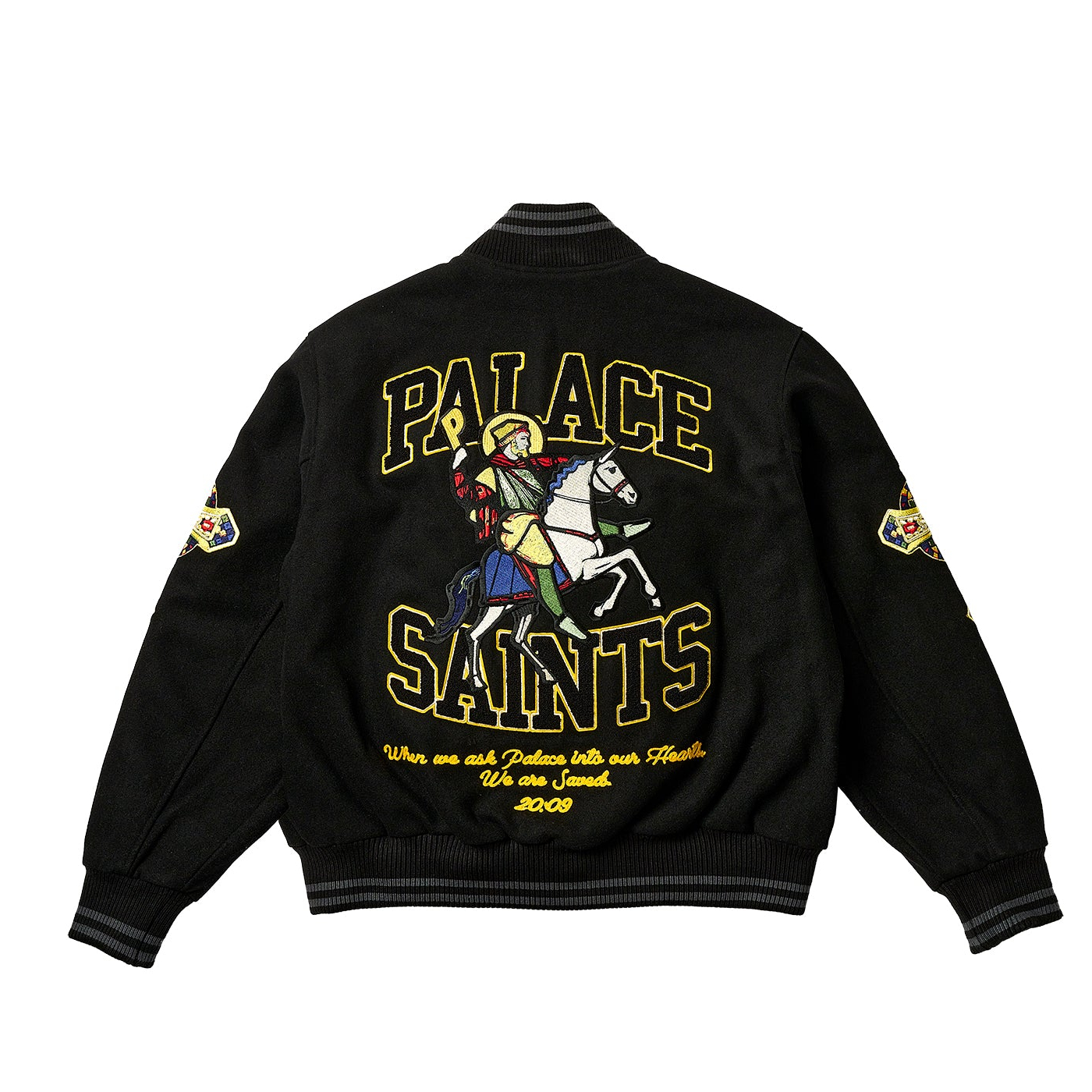 Thumbnail PALACE SAINTS VARSITY JACKET BLACK one color