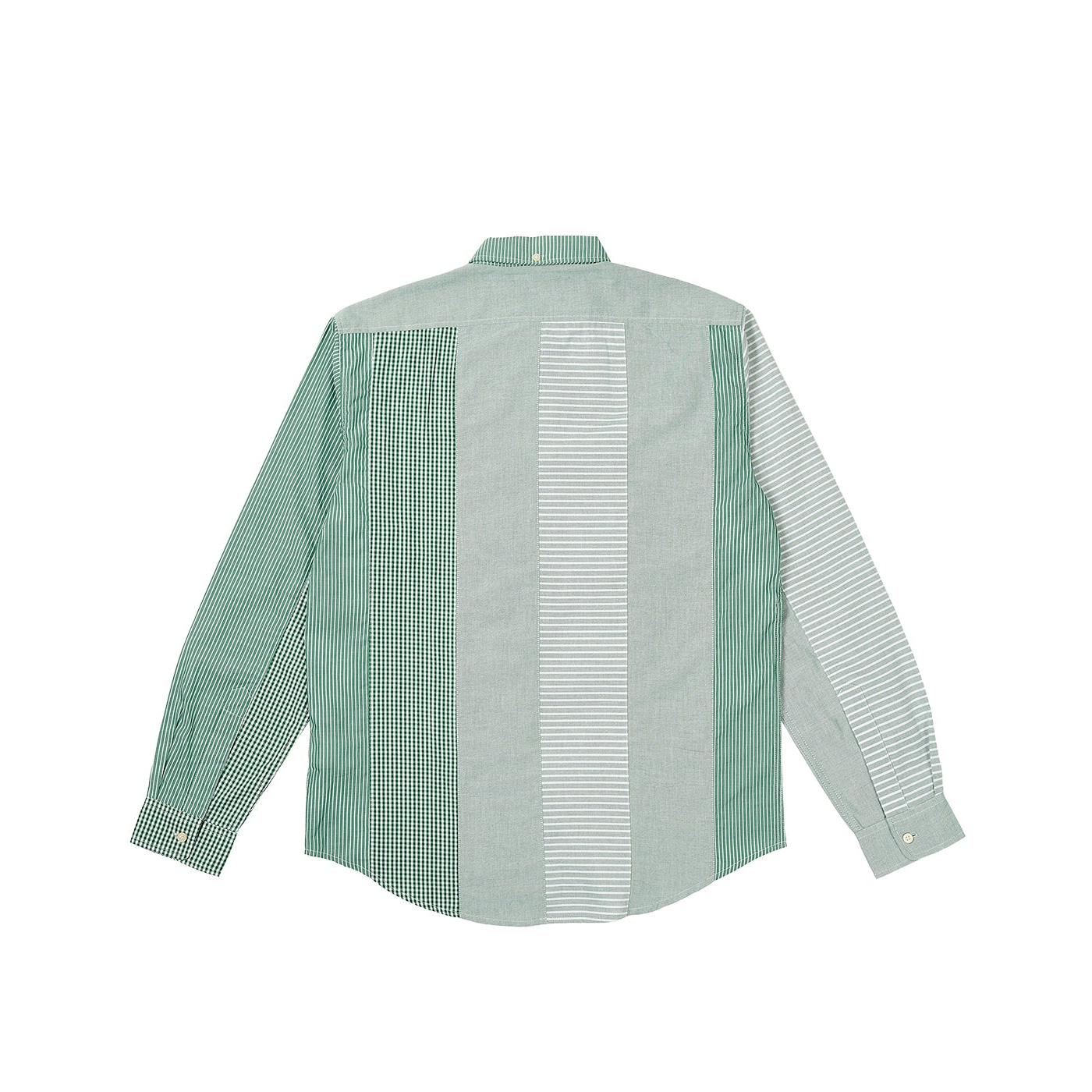 Thumbnail PATCHWORK STRIPE SHIRT GREEN one color