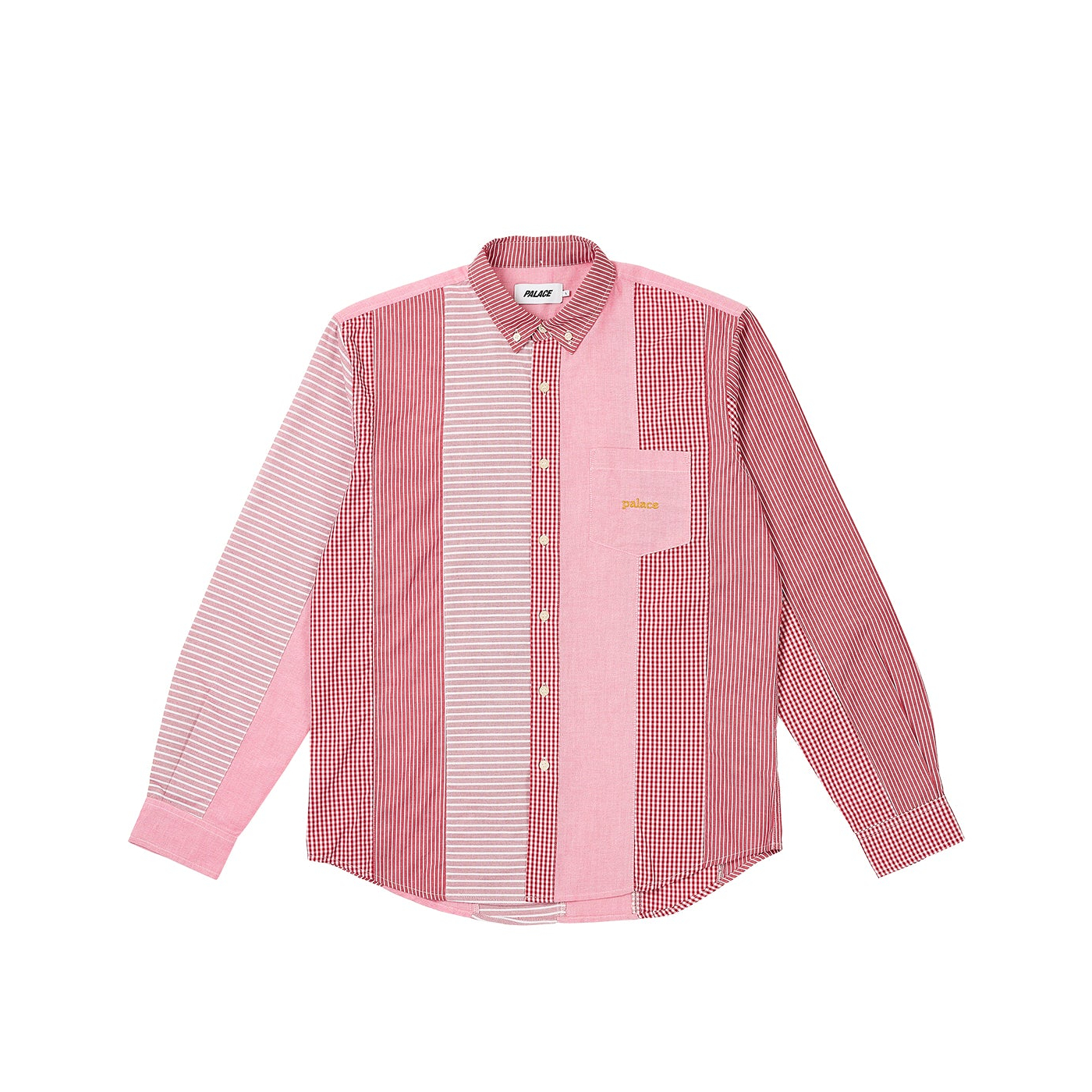 Thumbnail PATCHWORK STRIPE SHIRT RED one color