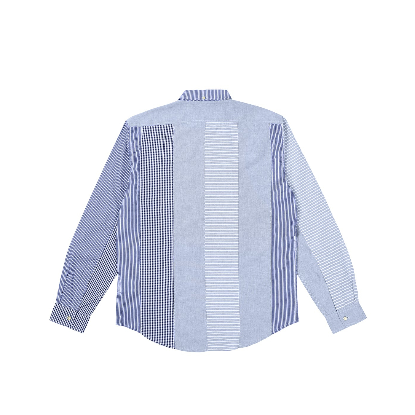 Thumbnail PATCHWORK STRIPE SHIRT BLUE one color