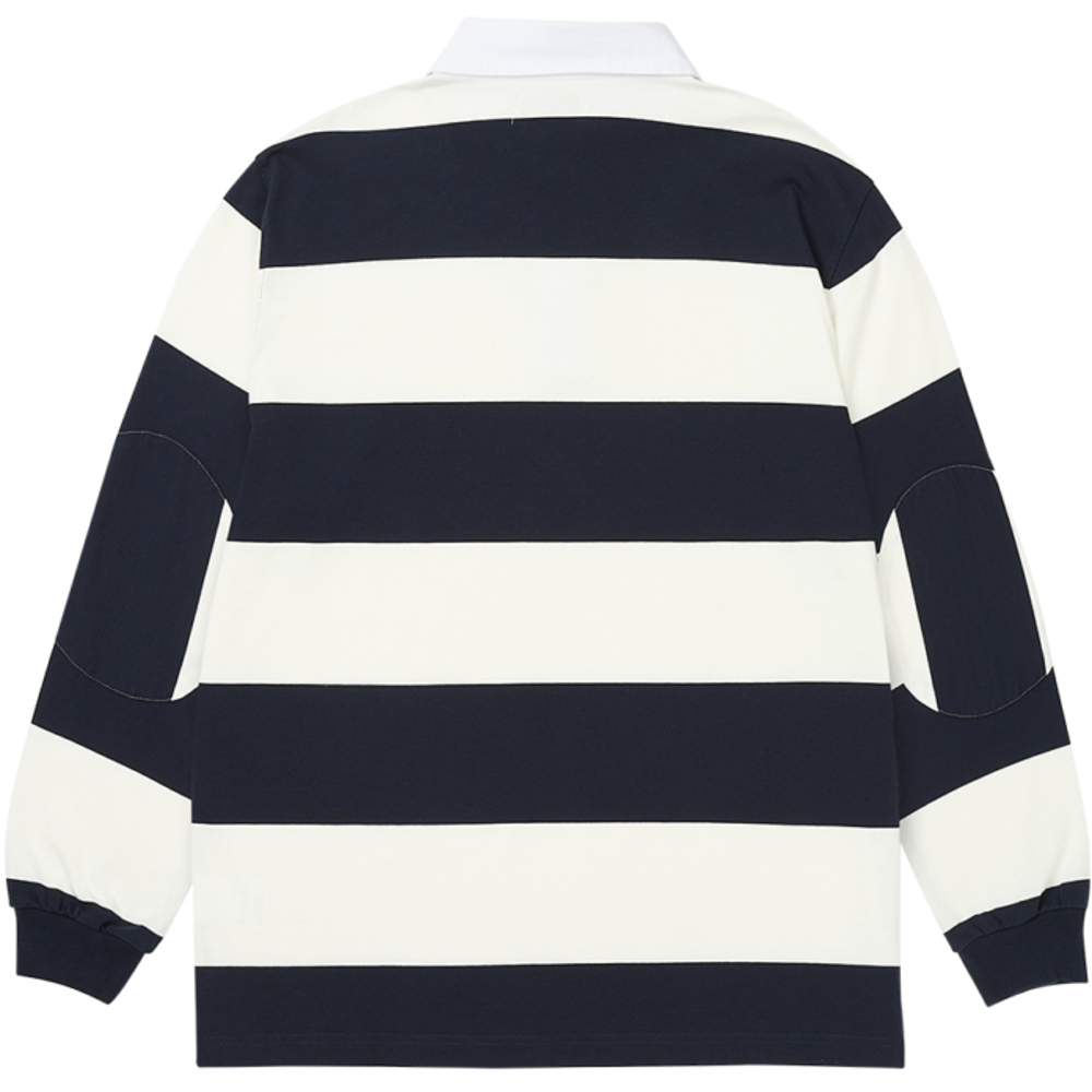 Thumbnail ELBOW STRIPE RUGBY WHITE / NAVY one color