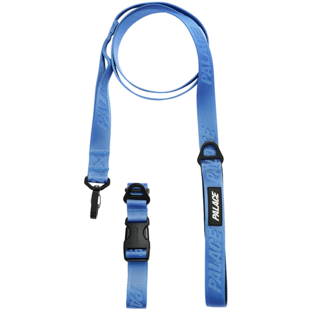 Thumbnail JACQUARD LOGO DOG COLLAR AND LEAD BLUE one color