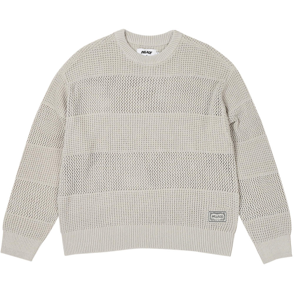 Thumbnail OPEN STRIPE KNIT GREY one color