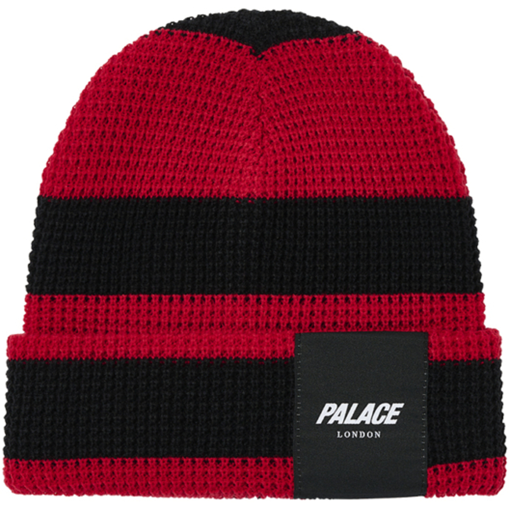 Thumbnail PALACE LONDON WAFFLE BEANIE RED / BLACK one color