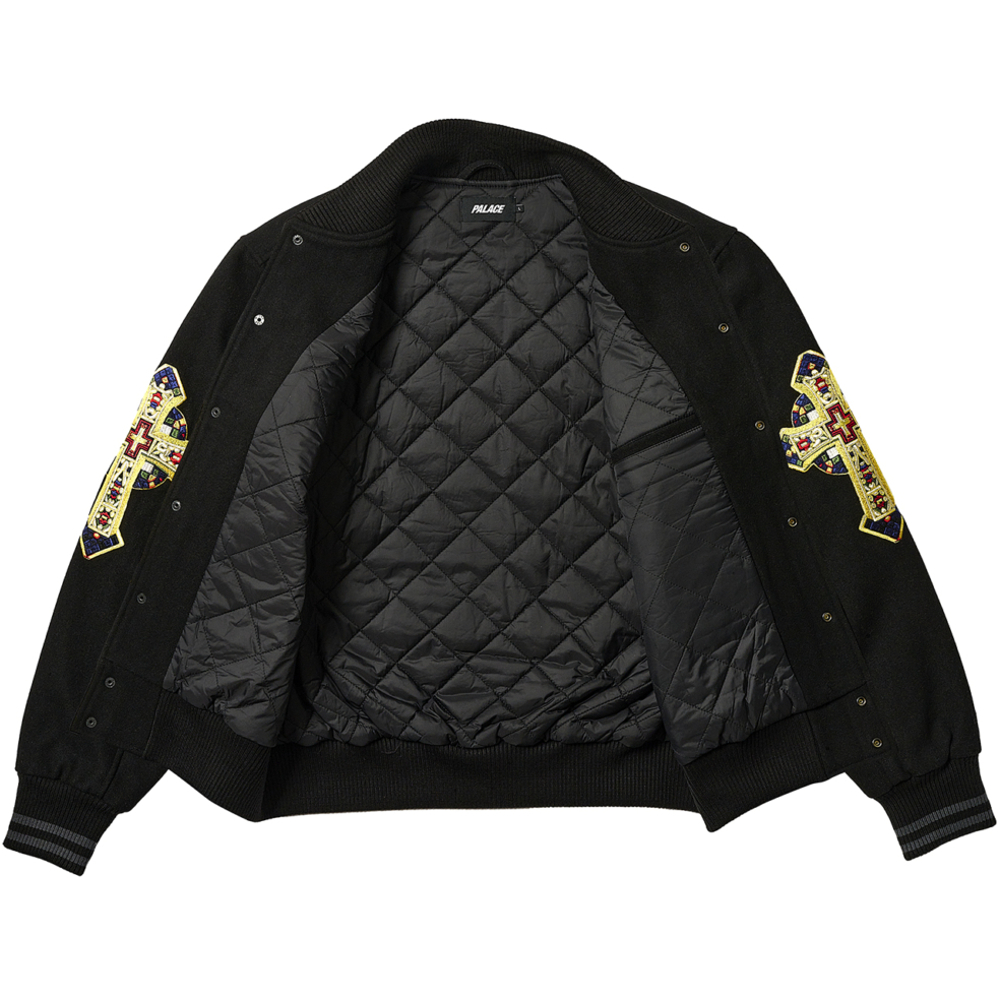 Thumbnail PALACE SAINTS VARSITY JACKET BLACK one color