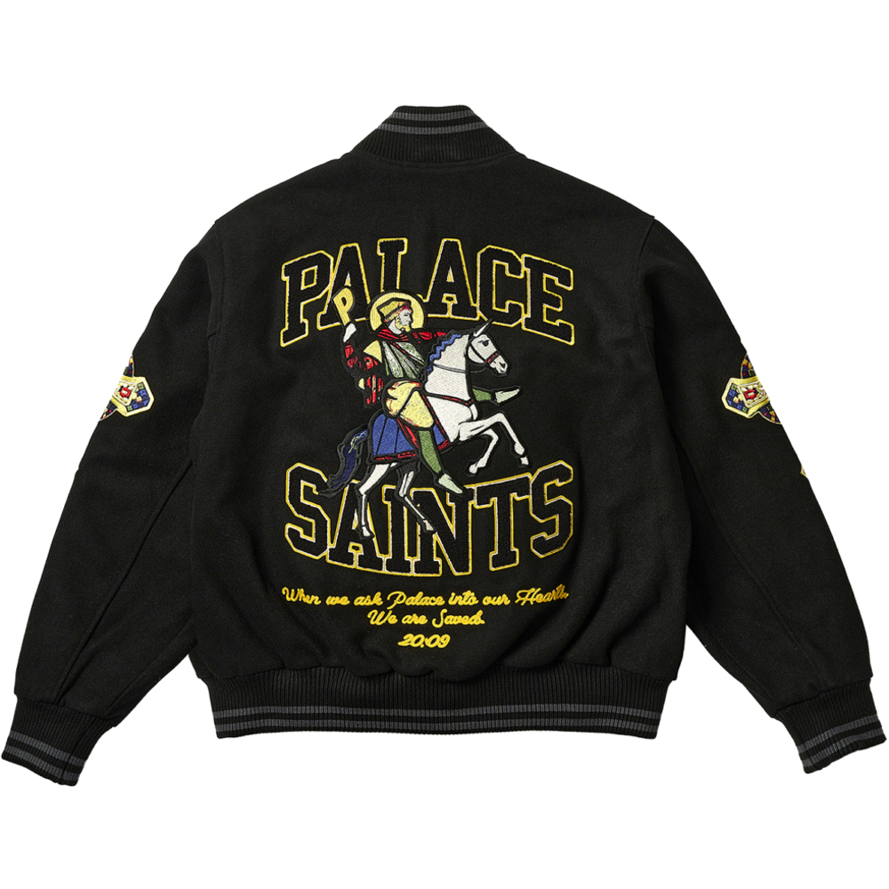 Thumbnail PALACE SAINTS VARSITY JACKET BLACK one color