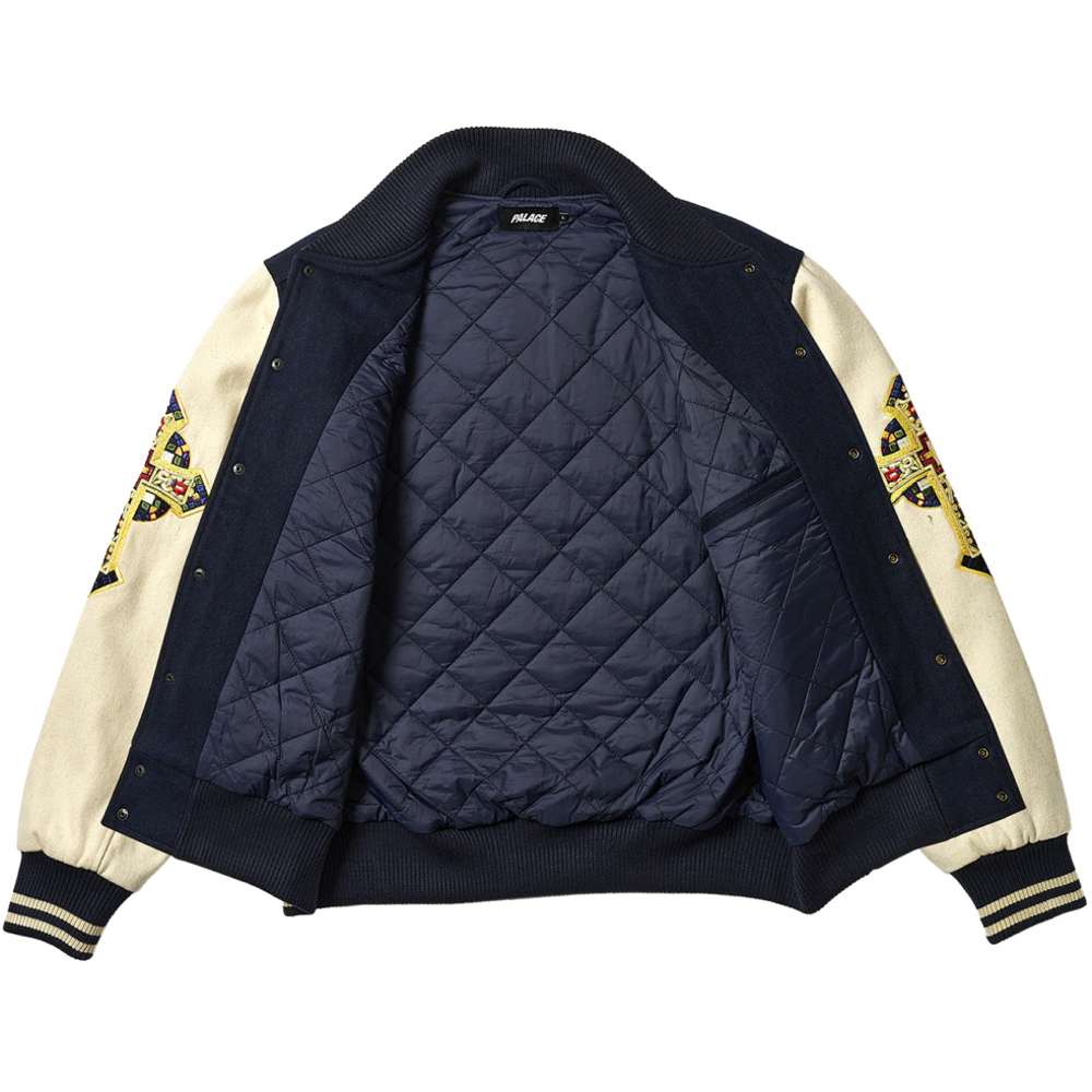 Thumbnail PALACE SAINTS VARSITY JACKET NAVY one color