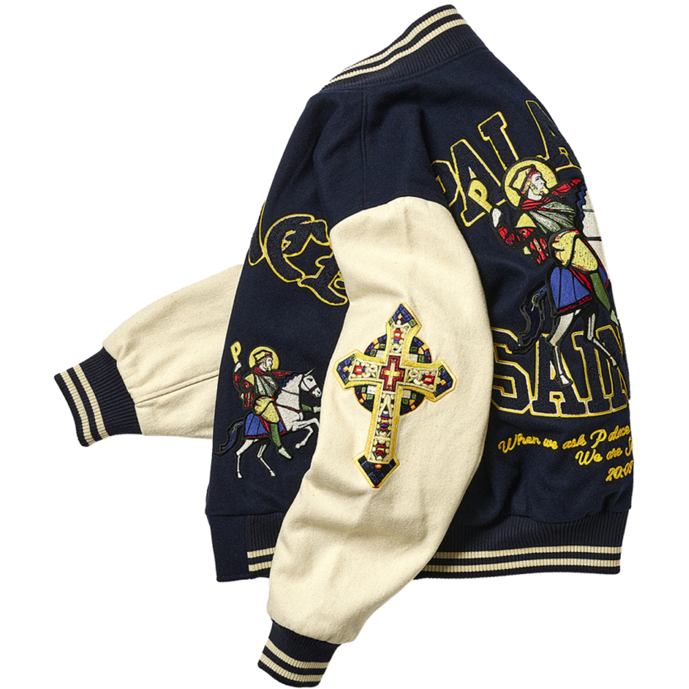 Thumbnail PALACE SAINTS VARSITY JACKET NAVY one color