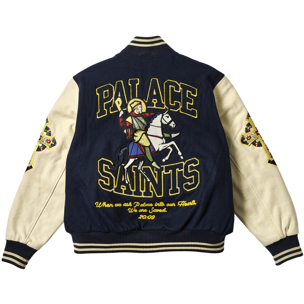 Thumbnail PALACE SAINTS VARSITY JACKET NAVY one color