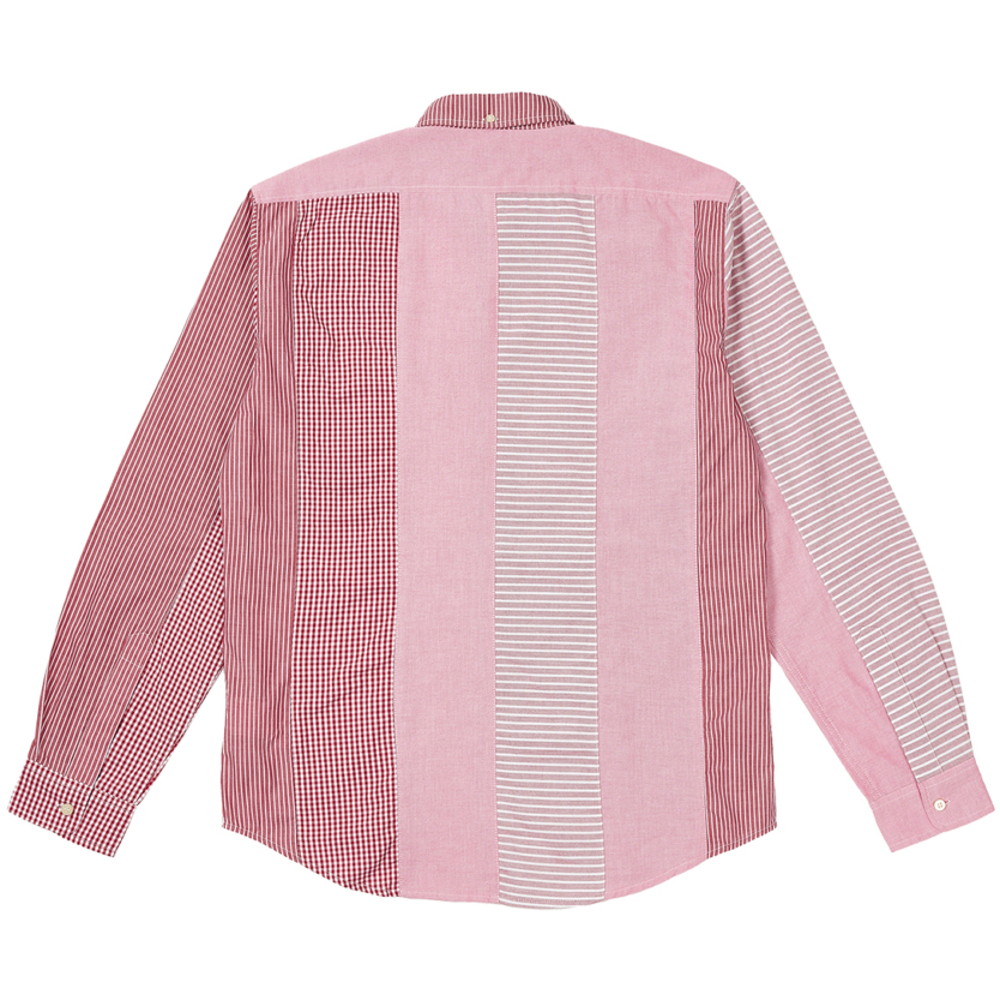 Thumbnail PATCHWORK STRIPE SHIRT RED one color