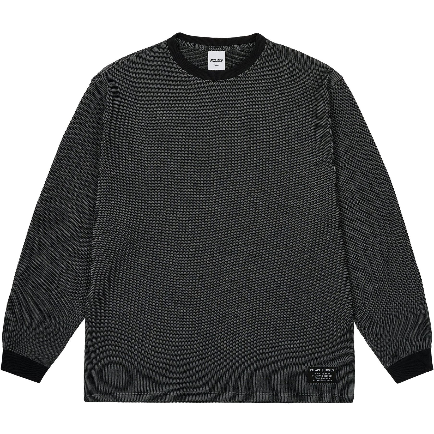 Thumbnail 2-TONE WAFFLE LONGSLEEVE BLACK one color