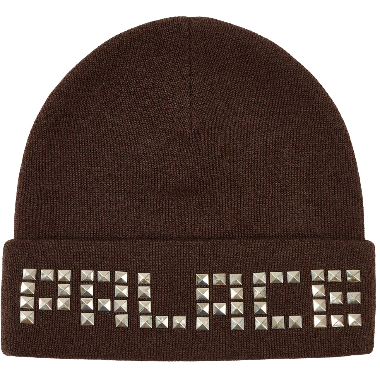 Thumbnail EMOTIONAL STUDDED BEANIE BROWN one color