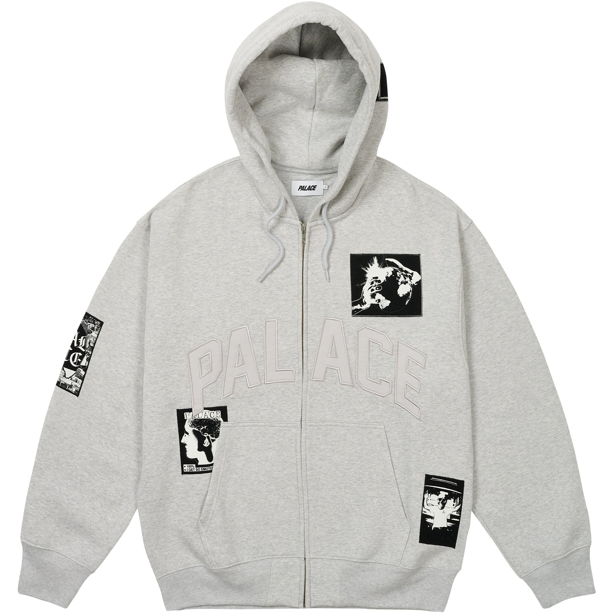 Thumbnail PATCH UP ZIP HOOD GREY MARL one color