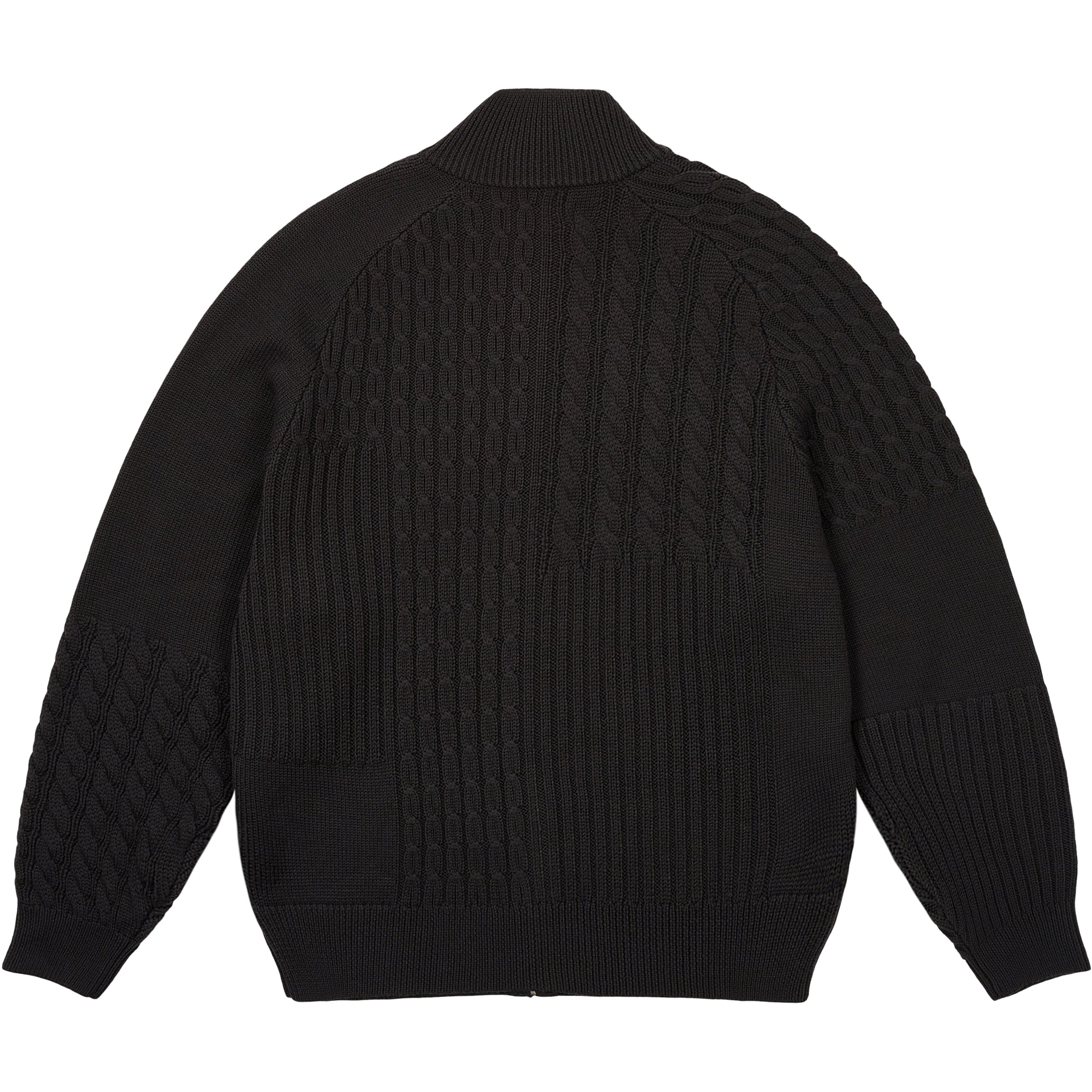 Thumbnail PATCHWORK ZIP KNIT BLACK one color