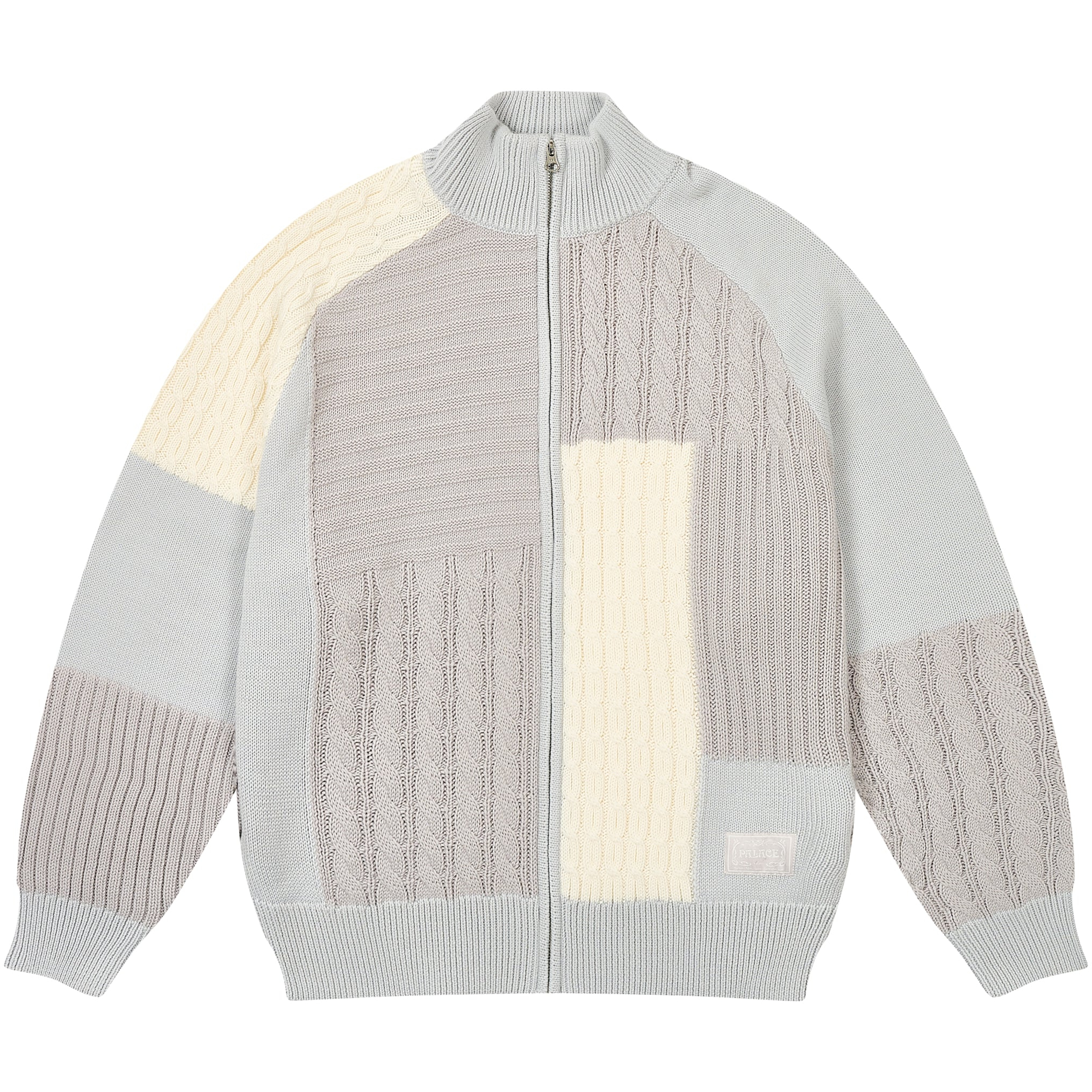 Thumbnail PATCHWORK ZIP KNIT WHITE one color