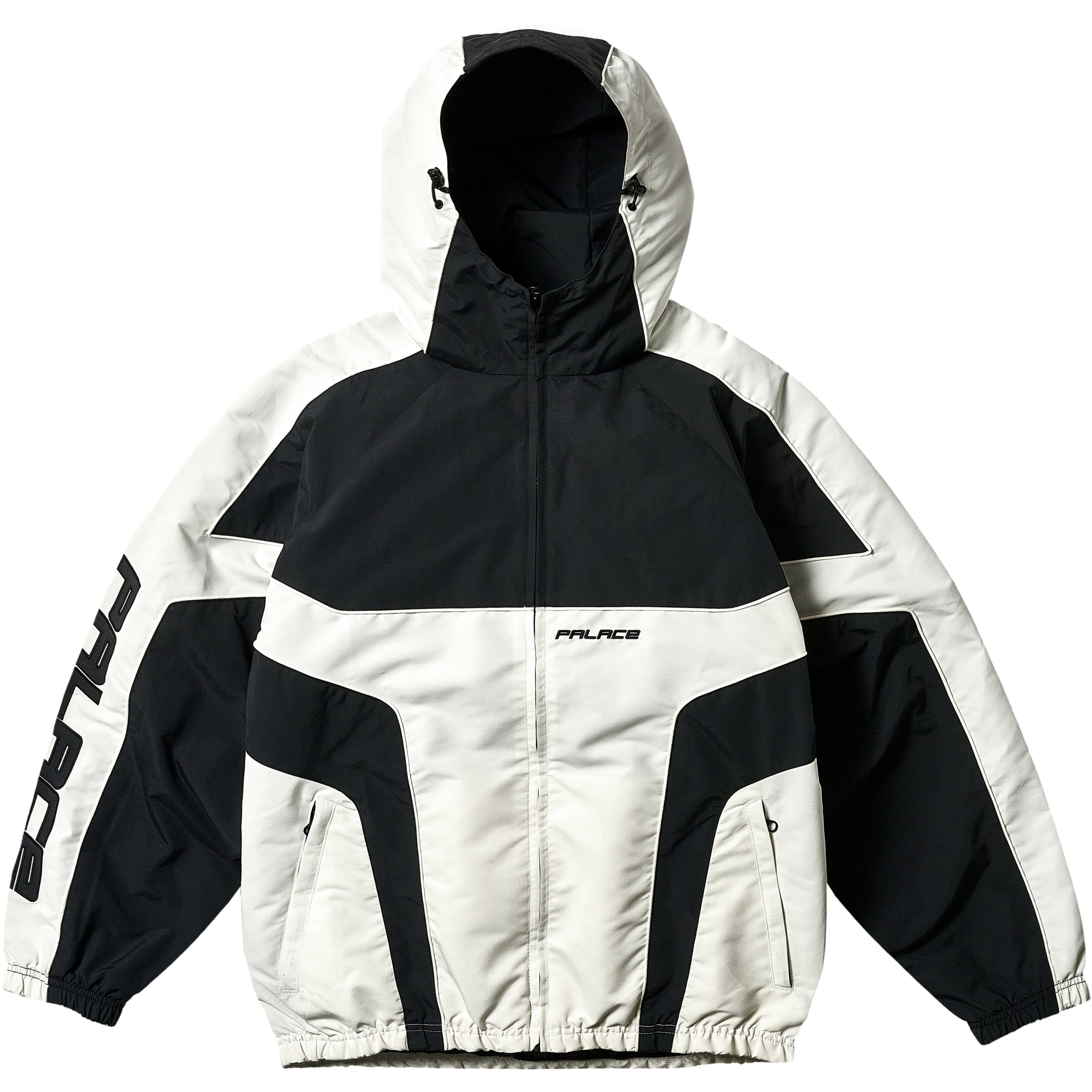 Thumbnail PIPED HOODED SHELL JACKET BLACK one color