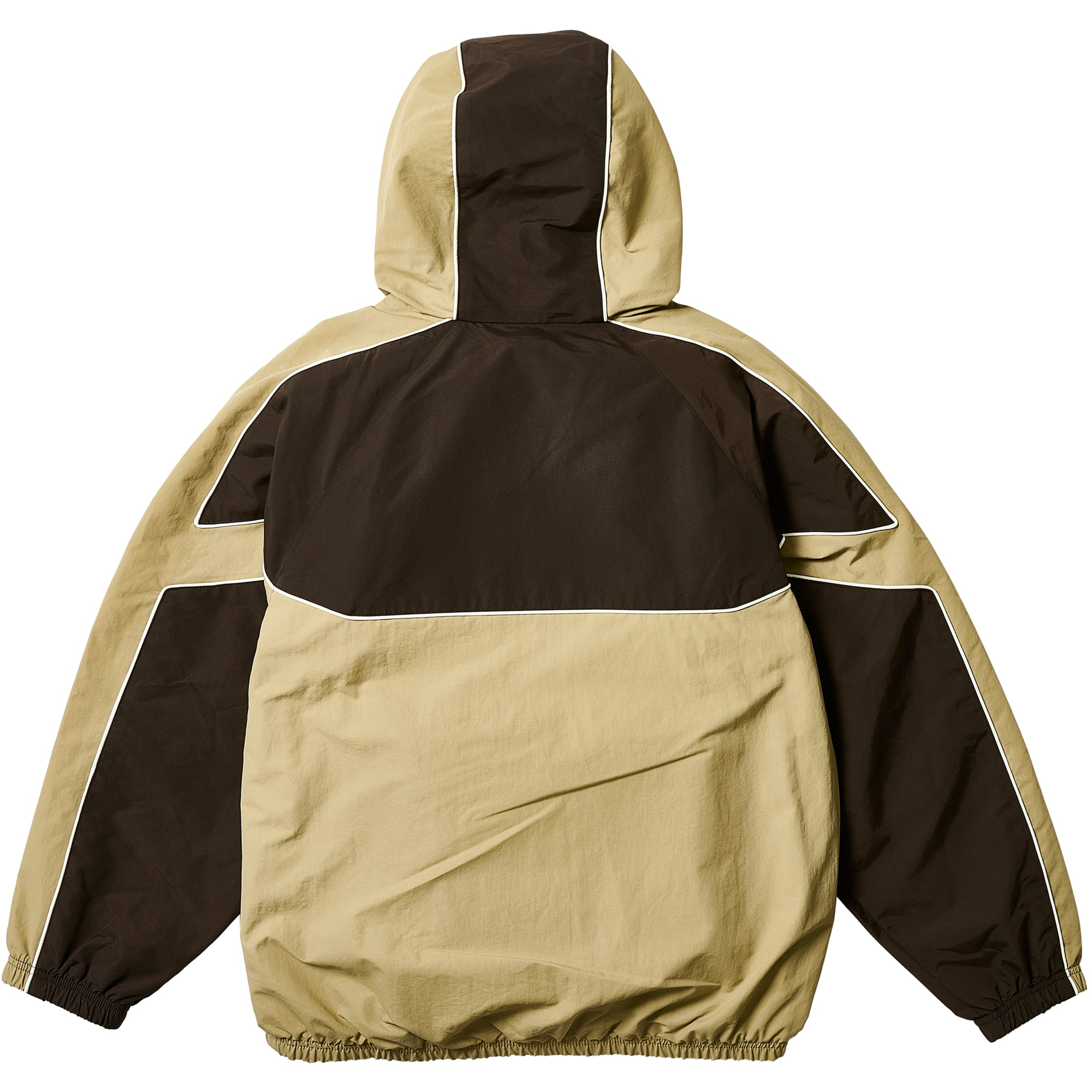 Thumbnail PIPED HOODED SHELL JACKET BROWN one color