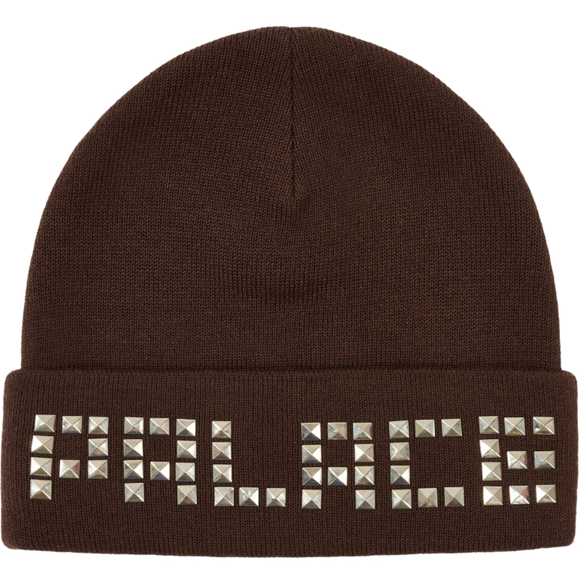 Thumbnail EMOTIONAL STUDDED BEANIE BROWN one color