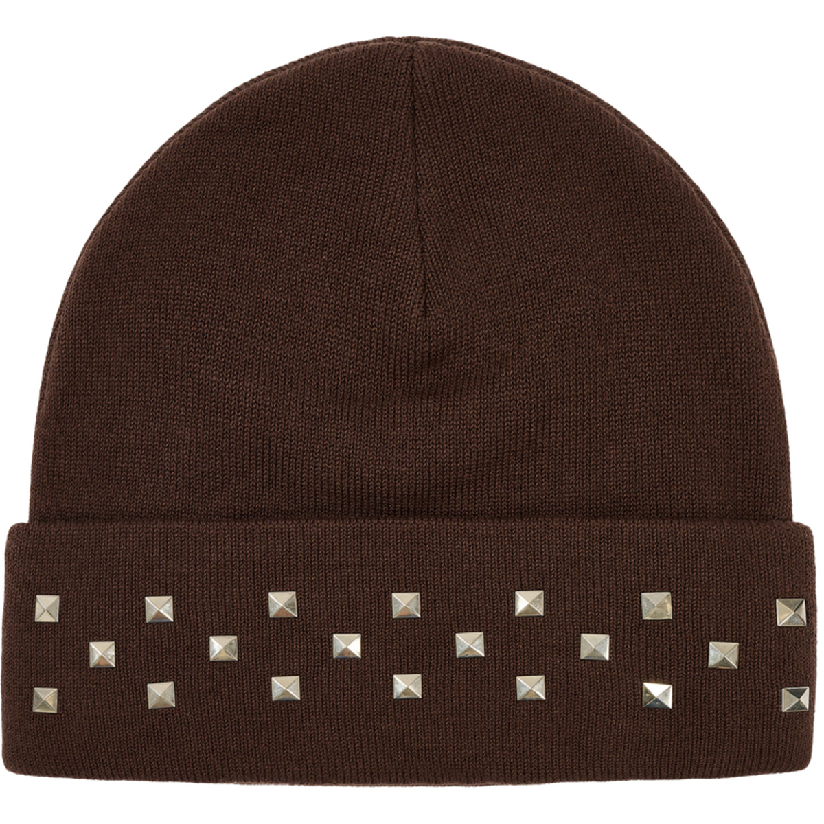 Thumbnail EMOTIONAL STUDDED BEANIE BROWN one color