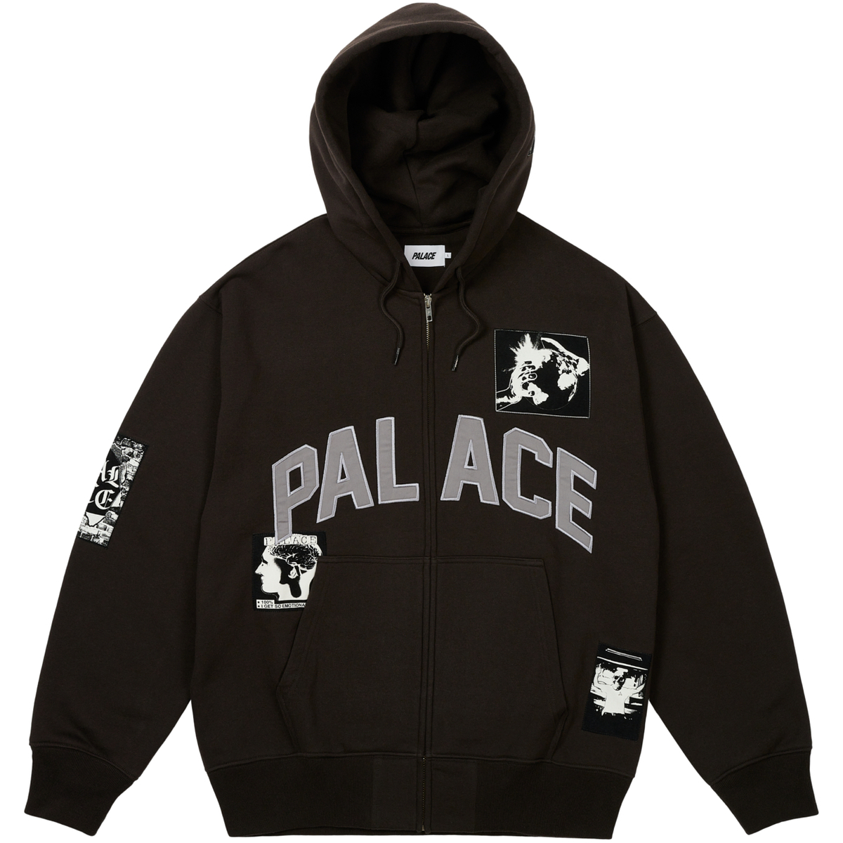 Thumbnail PATCH UP ZIP HOOD BLACK one color