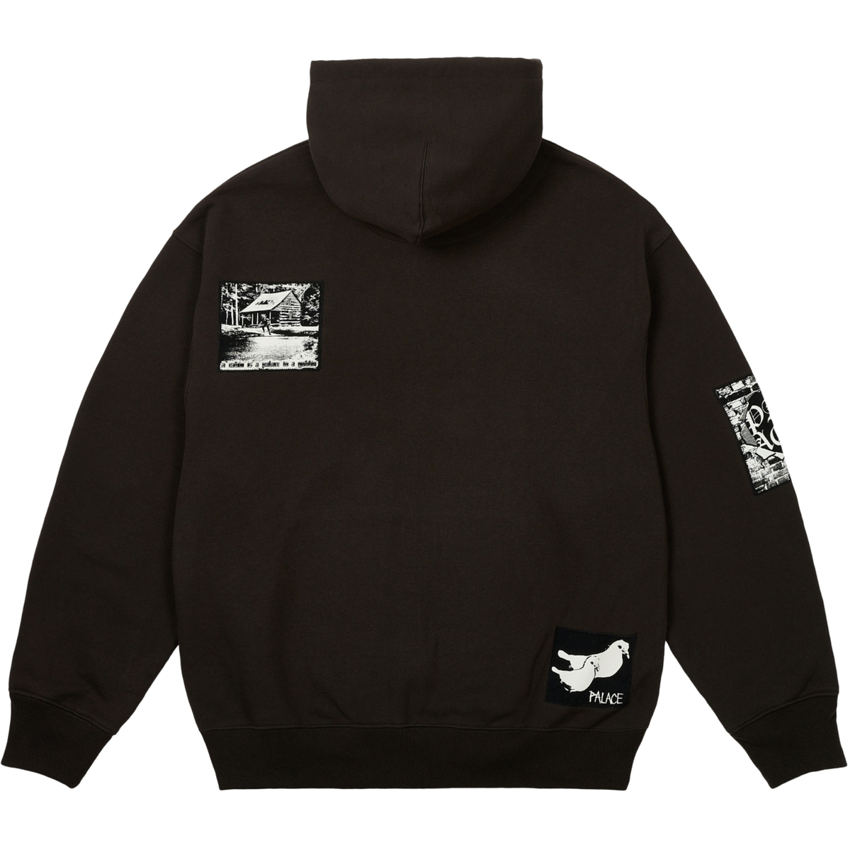 Thumbnail PATCH UP ZIP HOOD BLACK one color