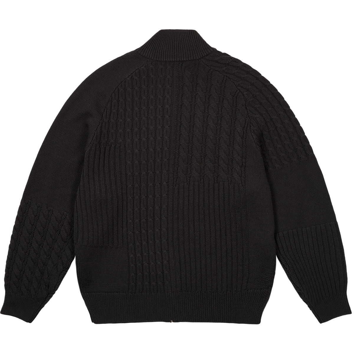 Thumbnail PATCHWORK ZIP KNIT BLACK one color