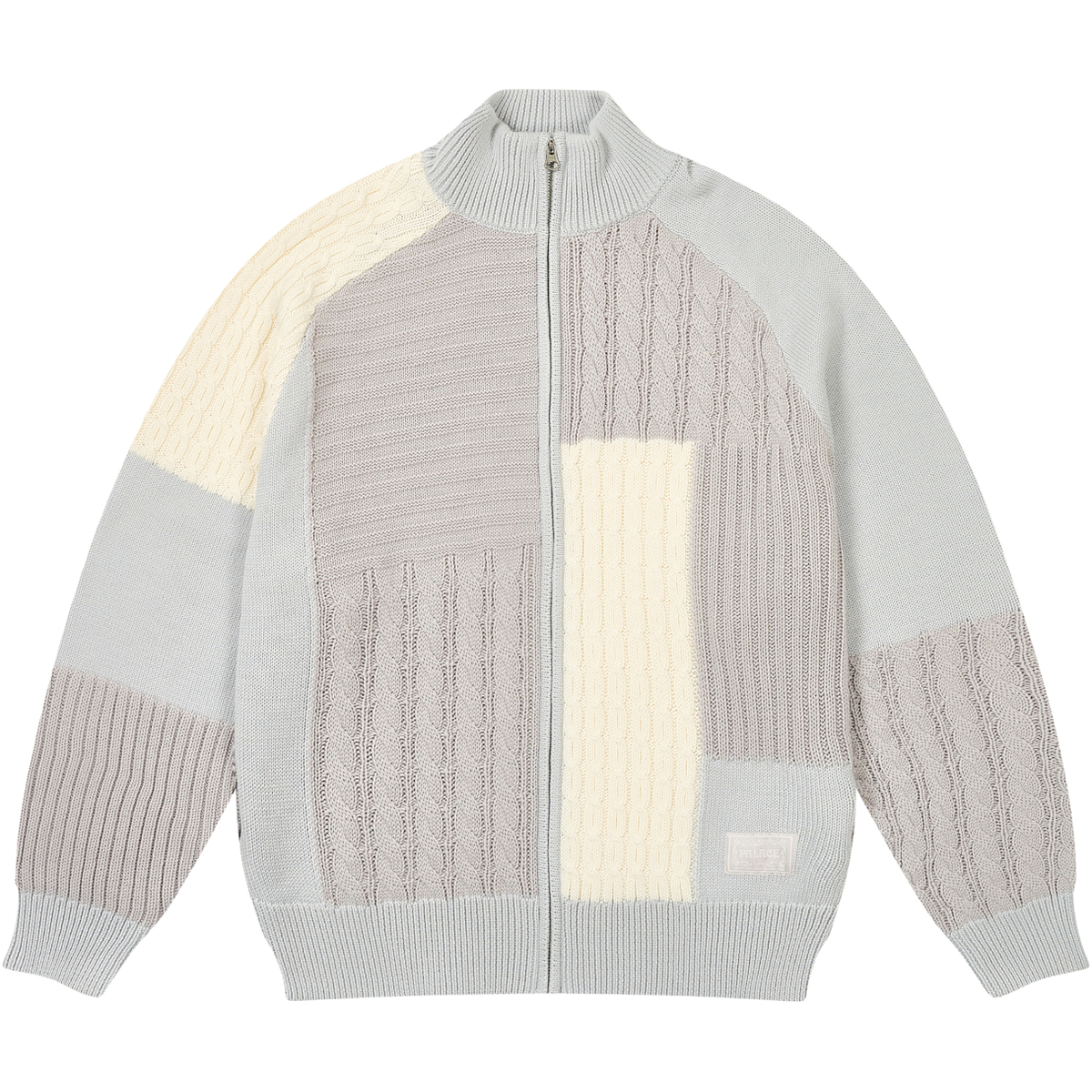 Thumbnail PATCHWORK ZIP KNIT WHITE one color