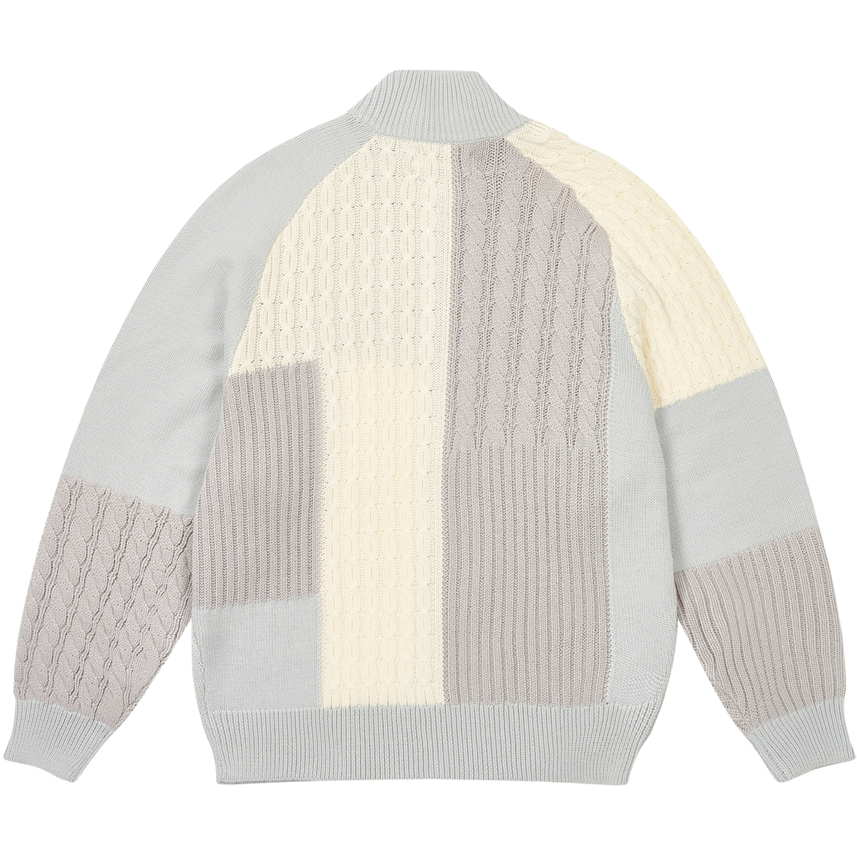 Thumbnail PATCHWORK ZIP KNIT WHITE one color