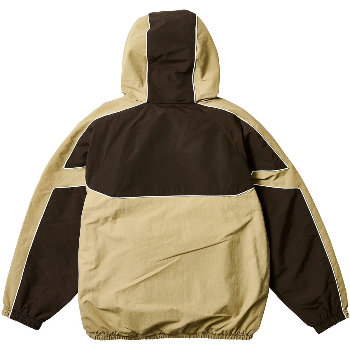 Thumbnail PIPED HOODED SHELL JACKET BROWN one color