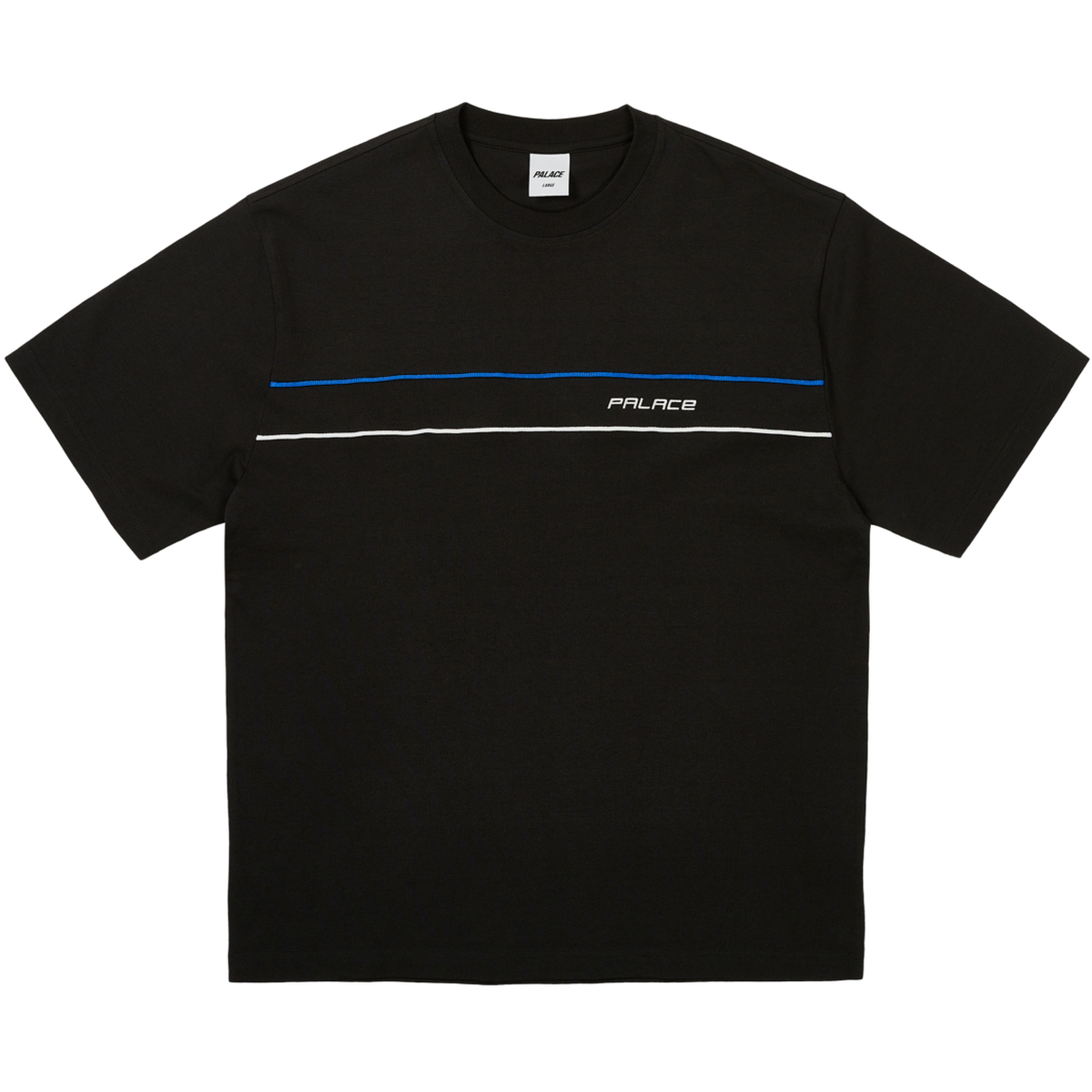 PIPED PANEL T-SHIRT BLACK one color