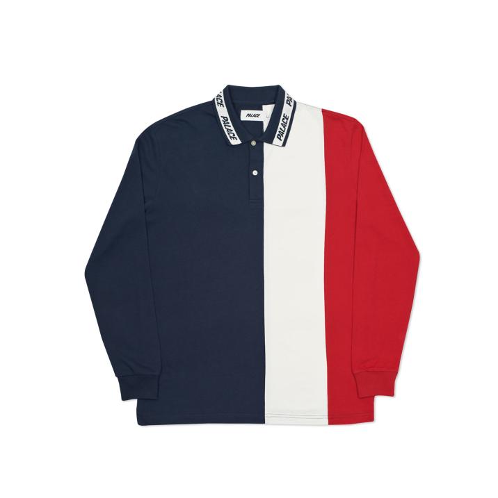 Thumbnail VERTICAL TRI STRIPE L/S POLO NAVY / WHITE / RED one color